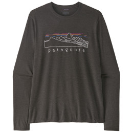 Herren-T-Shirt Patagonia M's L/S Cap Cool Daily Shirt - Stratapeaks schwarz Ink Black