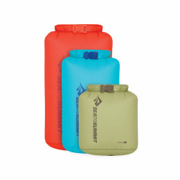 Wasserdichter Packsack Sea to Summit Ultra-Sil Dry Bag Set mix1 Tarragon, Blue Atoll, Spicy Orange