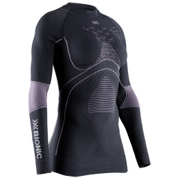 Damen-Funktionsshirt X-Bionic Energy Accumulator 4.0 Shirt Lg Sl schwarz/rosa CHARCOAL/MAGNOLIA