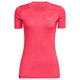 Damen-T-Shirt Salewa Puez Graphic 2 Dry W S/S Tee rosa 1535 rouge red melange