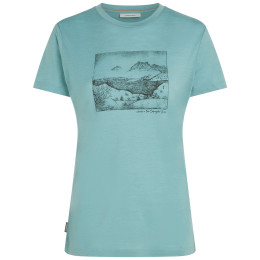 Damen-T-Shirt Icebreaker Women Merino 150 Tech Lite SS Tee Terrain hellblau Hydro