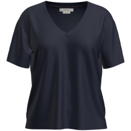 Damen-Funktionsshirt Icebreaker W Mer 150 Tech Lite SS Relax V Neck Tee dunkelblau Midnight Navy