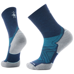 Socken Smartwool Run Targeted Cushion Mid Crew Socks blau/grau DEEP NAVY