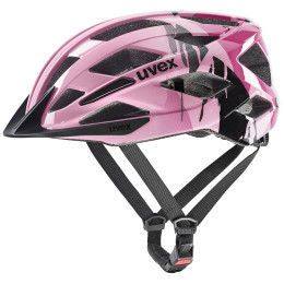 Kinder Fahrradhelm Uvex Air Wing 2 schwarz/rosa strawberry-black
