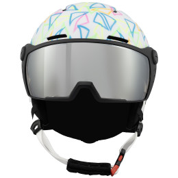 Kinder Skihelm Blizzard Flash Visor junior ski helmet weiß white/multicolor