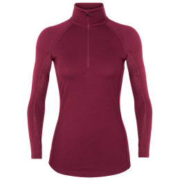 Damen Funktions-Sweatshirt Icebreaker 200 Zone LS Half Zip weinfarbe cherry