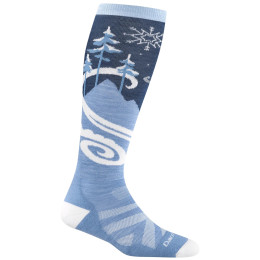 Damen-Kniestrümpfe Darn Tough Swirlwind Otc schwarz midnight