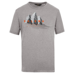 Herren T-Shirt Salewa Lines Graphic Dry M T-Shirt. grau/orange Heather Grey/