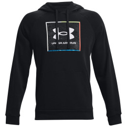 Herren-Sweatshirt Under Armour Rival Flc Graphic Hoodie schwarz Black / / White