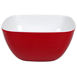 Schüssel Bo-Camp Bowl Square Melamine Small 2 rot Red/White