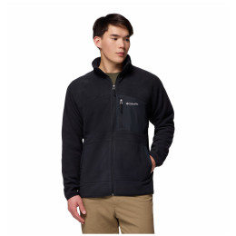 Herren-Sweatshirt Columbia Fast Trek™ Overlay Full Zip schwarz Black