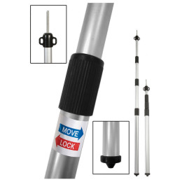 Teleskopische Zeltstange Bo-Camp Telescopic 106 - 280 cm silber Zilver
