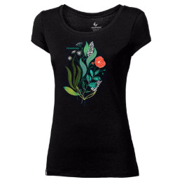 Damen-T-Shirt Progress Liberta Bouquet schwarz