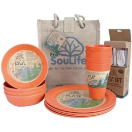 Picknickset EcoSouLife Piknikový Set EcoSouLife pro 4 orange