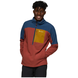 Herren Funktions-Sweatshirt Cotopaxi M'S Abrazo Fleece Half-Zip Jacket beige/blau Deep Sea and Nutmeg