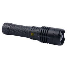 Aufladbare Taschenlampe Solight 1400lm Powerbank schwarz black