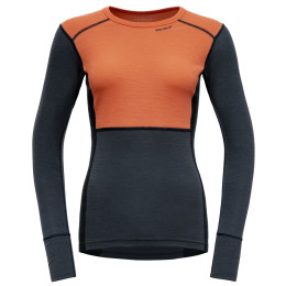 Damen-Funktionsshirt Devold Lauparen Merino 190 Shirt Wmn blau/orange CORAL/NIGHT/INK