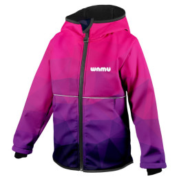 Kinder-Softshell-Jacke WAMU Mozaika purple rosa/lila