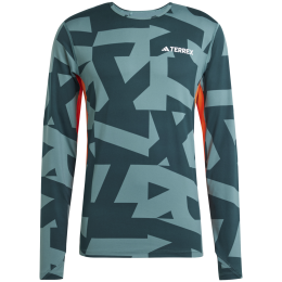 Herren-Funktionsshirt Adidas Multi Synt Ls A grün/orange