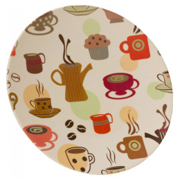 Teller Vango Bamboo Dinner Plate beige CoffeeCupPrint