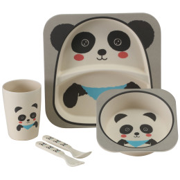 Kinder-Set - ausgestellt Vango Bamboo Panda Kids Set weiß/grau