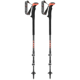 Trekkingstöcke Leki Carbon TA XTG schwarz BlackFluorescentRedWhite
