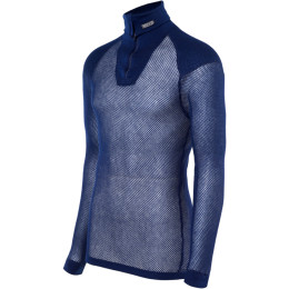 Herren-Rollkragenpullover Brynje of Norway Super Thermo Zip polo Shirt dunkelblau Navy