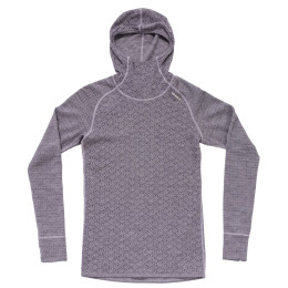 Damen-Funktionsshirt Devold Kvitegga Merino 230 Hoodie Wmn blau ORCHID