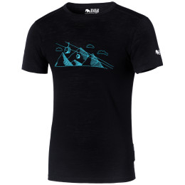 Herren-T-Shirt Zulu Merino 160 Short Cabelway Comfy schwarz black