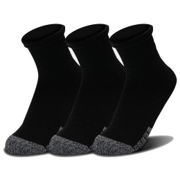 Socken Under Armour Heatgear Quarter 3pk schwarz Black/Black/Steel