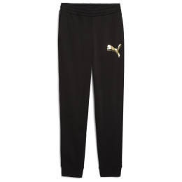 Damen-Jogginghosen Puma ESS METALLIC Sweatpants FL schwarz PUMA Black-Metallic Gold