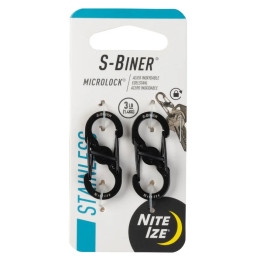 Hilfskarabiner Nite Ize S-Biner Microlock schwarz Černá