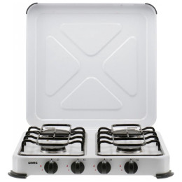 Gaskocher Gimeg Gasherd mit vier Brennern weiß