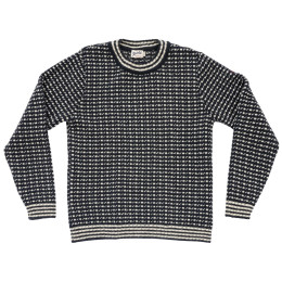 Pullover Devold Islender Refined Sweater schwarz/weiß INK/OFFWHITE