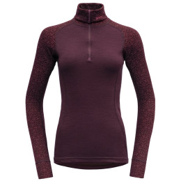 Damen-Funktionsshirt Devold Duo Active Merino 205 Z.Neck rot Port