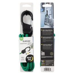 Spanngummi Nite Ize Slide Lock Carabiner Bungee 48" grün Zelená