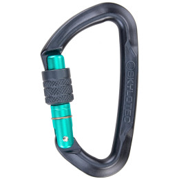 Karabiner Skylotec Lime SG (screw gate) grau/grün Anthracite/Acquamarine
