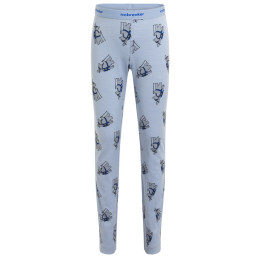 Kinder-Funktionsunterwäsche Icebreaker Kids M 200 Oasis Leggings Bear Tour AOP hellblau Zinc Blue/Aop