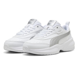 Damenschuhe Puma Cilia 2 Mode Metallic Glam weiß/silber PUMA White-PUMA Silver-Feather Gray