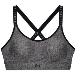 Sport-BH Under Armour Infinity Mid Hthr Cover grau Charcoal Light Heather / Black / Black