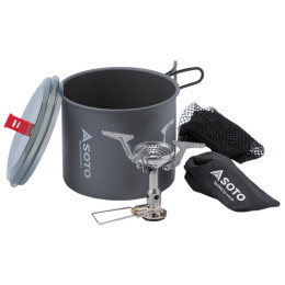 Campingkocher und Geschirr Soto AMICUS + Pot Combo silber
