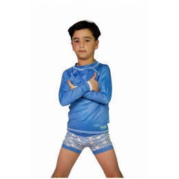 Kinderbadeanzug DucKsday Manta Swim Trunk B blau/weiß Blue/Off White