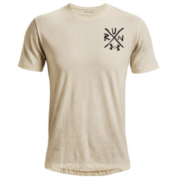 Herren-T-Shirt Under Armour Destroy All Miles Tee weiß Stone / Jet Gray / Cerulean