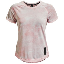 Damen-T-Shirt Under Armour Run Anywhere Streaker SS rosa Prime Pink / / Reflective