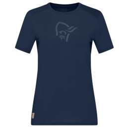 Damen-T-Shirt Norrona femund equaliser merino T-shirt dunkelblau Indigo Night