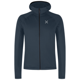Herren Funktions-Sweatshirt Montura Fadis Grid Hooded Maglia dunkelblau Blueberry
