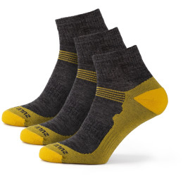 Socken Zulu Merino Lite Women 3 pack grau/gelb