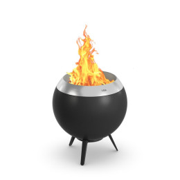 Feuerstelle Höfats Moon 45 with star stand schwarz/silber black/silver