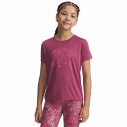 Kinder-T-Shirt Under Armour Tech Varsity Graphic SS rosa/lila Red