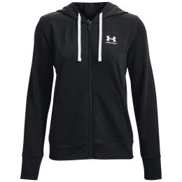 Damen-Sweatshirt Under Armour Rival Terry FZ Hoodie schwarz Black / / White